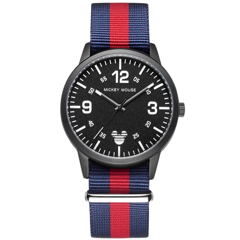 迪士尼(Disney )儿童手表 青少年手表黑色学生表高中初中时尚潮流休闲防水休闲男表