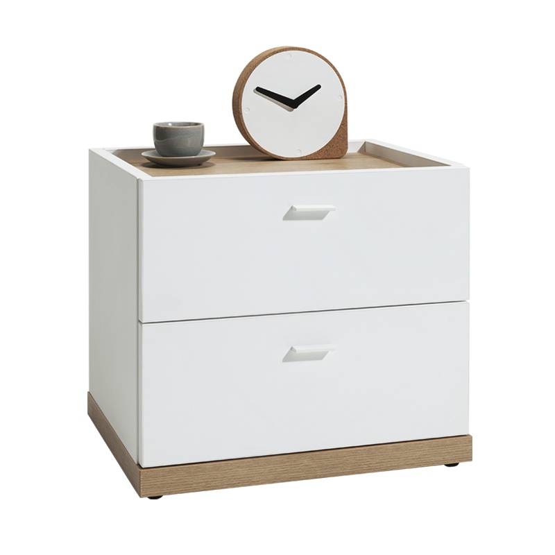 康铂萨 意大利进口家具 床头柜南欧 床边桌小柜子 简约现代卧室收纳储物柜