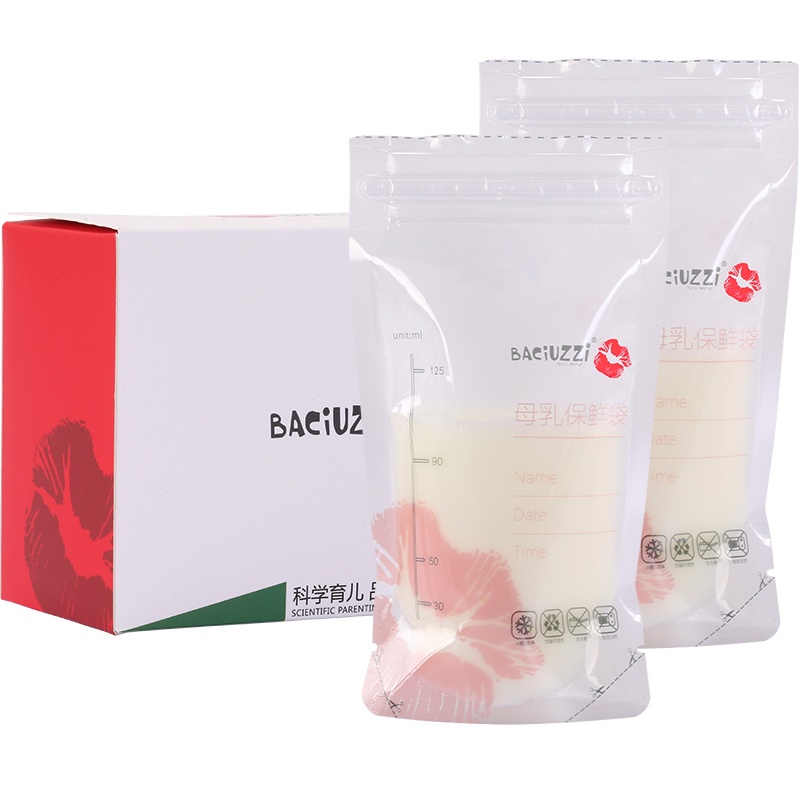帕琦储奶袋母乳保鲜袋奶水储存袋一次性冷冻存奶袋125ML*30