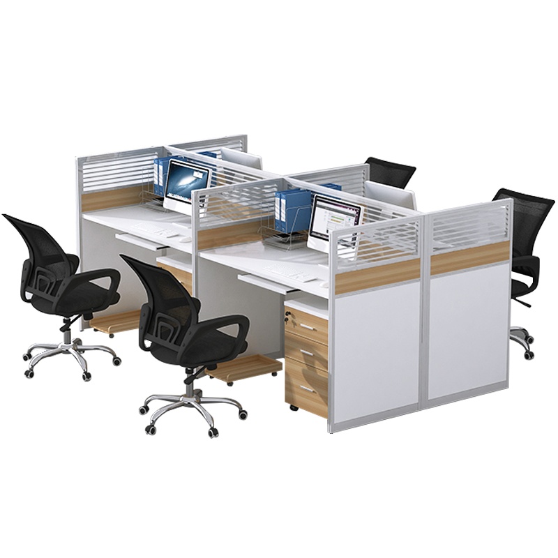 欧宝美屏风办公桌职员桌员工桌员工位工作位电脑桌卡座王字型