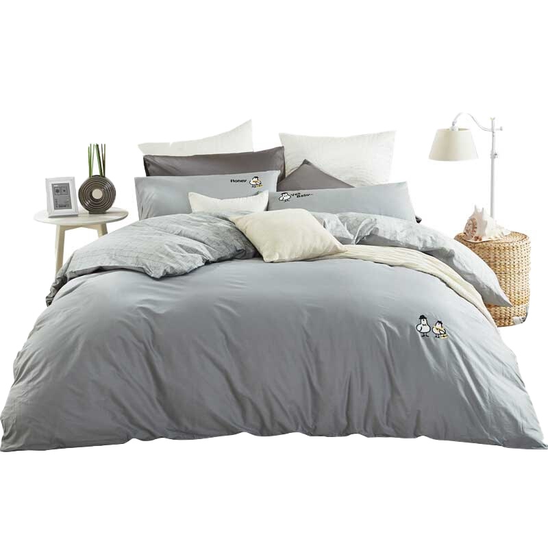 罗莱家纺(LUOLAI)全棉时尚素色四件套 卢卡夫妇 200*230cm