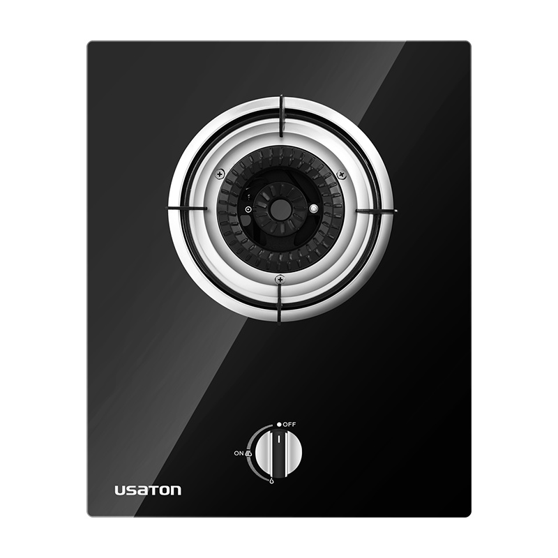 USATON/阿诗丹顿 燃气灶煤气灶嵌入式单眼灶炉灶嵌入式钢化玻璃家用单灶灶头炉盘炉具煤气炉单灶具天然气K110B