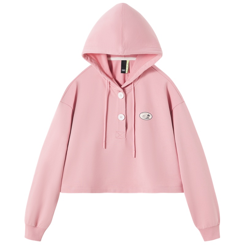 【满198减100预估价：79】森马短款卫衣女ins甜盐风甜美连帽衫2021年新款春装上衣oversize