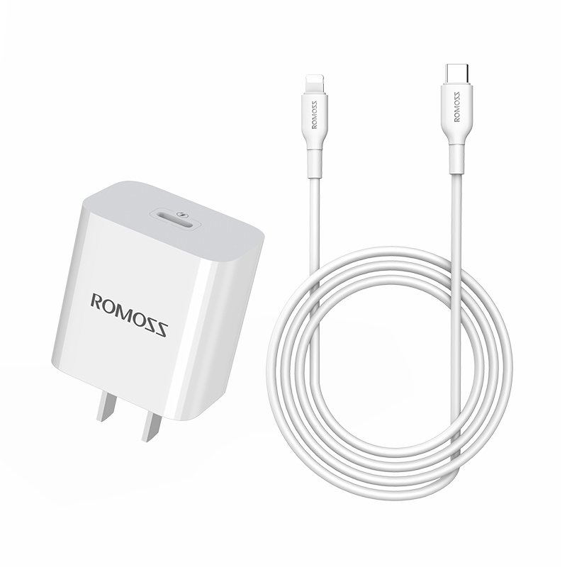 罗马仕PD快充20w快速充电器适用于苹果12手机xr数据线8单头XS闪充通用iPhone12一套装18W插头11