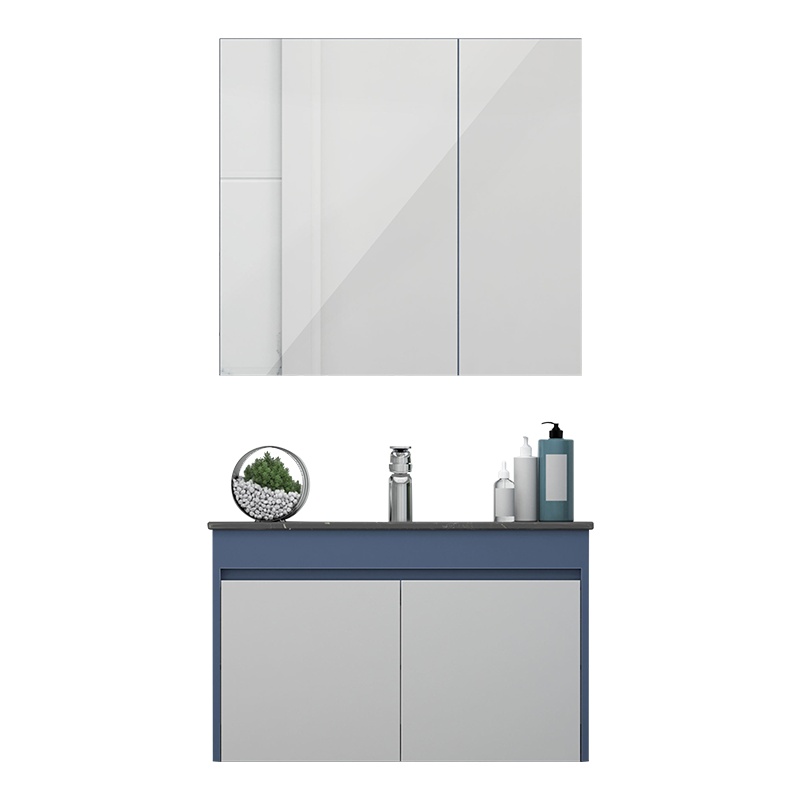 四季沐歌 MICOE 实木岩板浴室柜组合套装洗脸盆柜组合洗漱台陶瓷洗手盆卫浴柜