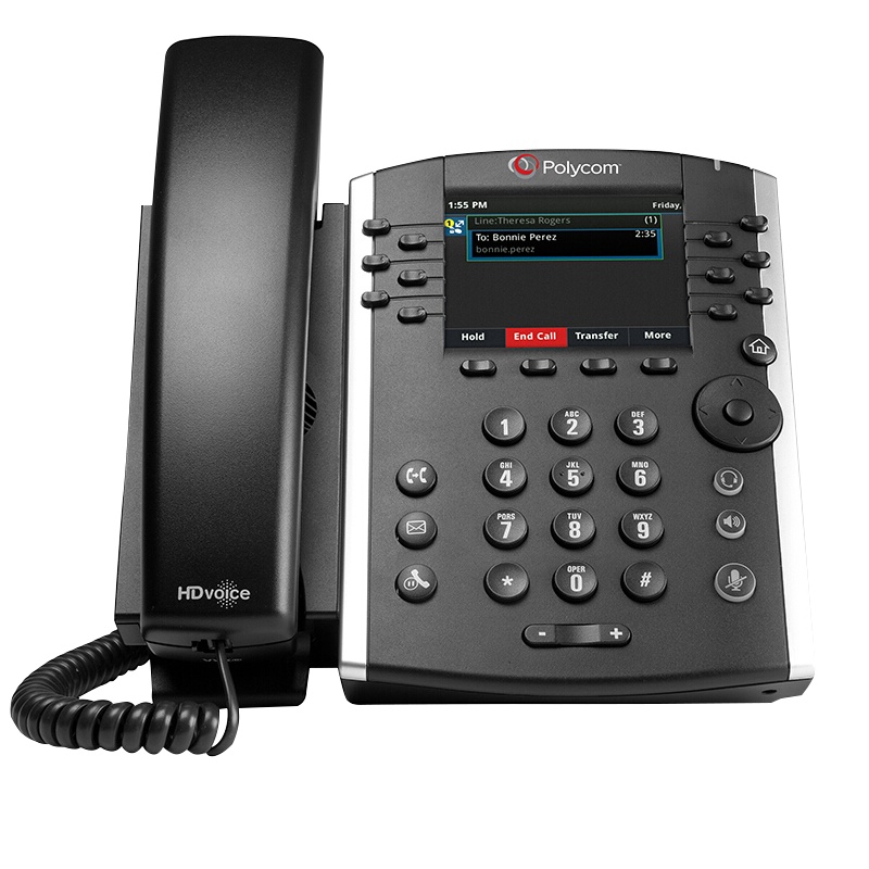宝利通(POLYCOM)VVX411会议电话机座机音视频会议系统终端全向麦克风八爪鱼会议IP电话
