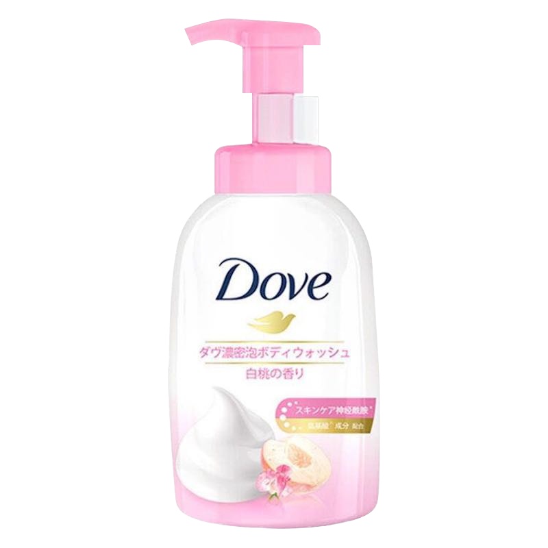 多芬(Dove)神经酰胺沐浴泡泡 白桃果香水蜜桃沐浴乳400ML氨基酸保湿补水源自日本神仙泡泡