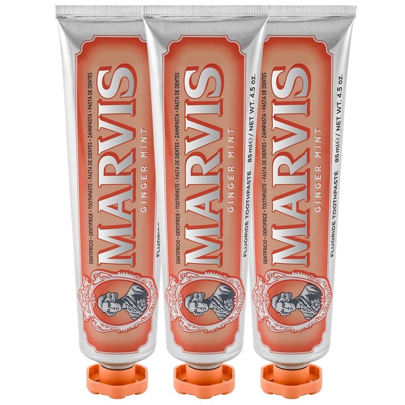 MARVIS玛尔仕生姜薄荷味牙膏(橙色)85ml+85ml+85ml