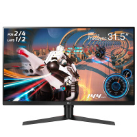 LG 32GK850G-B 31.5英寸2K超高清 144Hz 超频165Hz G-Sync三面微边框 电竞氛围灯 旋转升降底座 电竞显示器