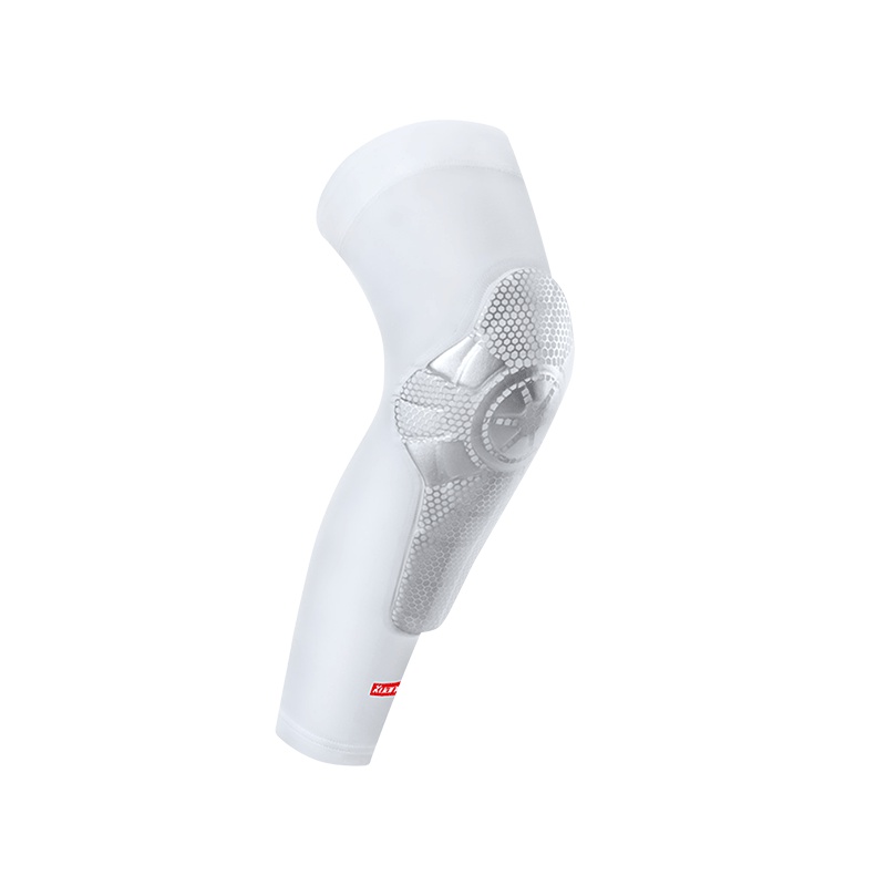 狂迷护膝白色护具舒适透气防撞防扭伤减震黑鳞护膝（单只装）