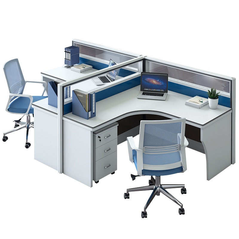 江莱员工屏风办公桌简约隔断职员工作位电脑桌L型卡座