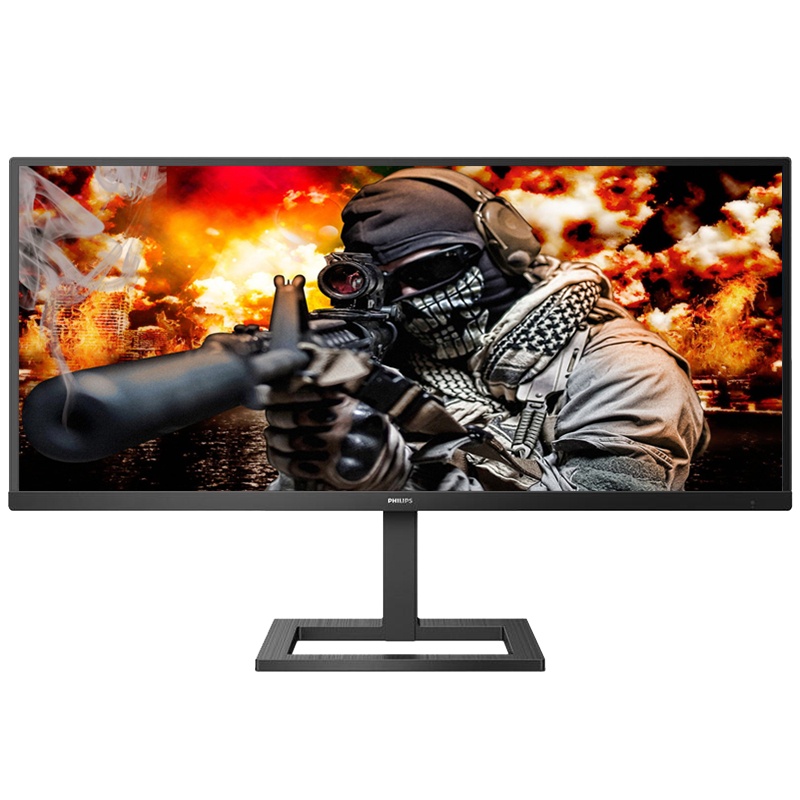 飞利浦(PHILIPS)345E2AE 34英寸21:9带鱼屏 准4K显示器 120%sRGB广色域 电脑显示器