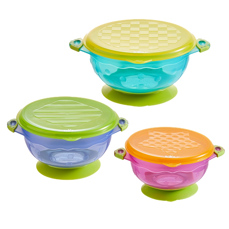 小熊电器（bear）宝宝吸盘碗喝汤婴儿专用辅食碗吸盘碗儿童吃饭餐具防摔防烫一套多用 MW-C0051