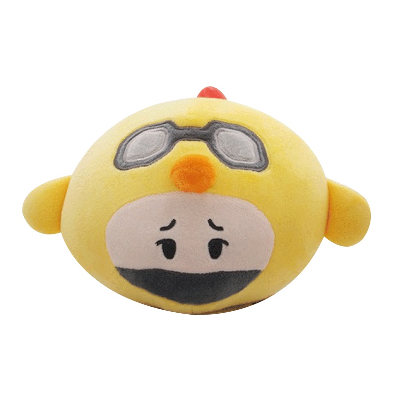 穿越火线毛绒公仔-小沃头 10*15*12 黄色可爱玩偶丘玩偶娃娃抱枕