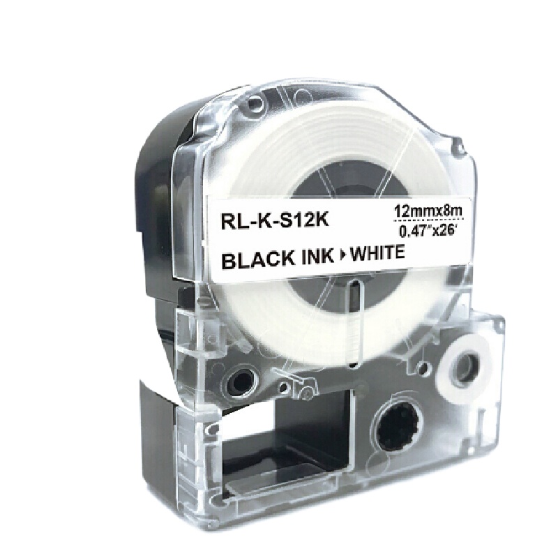 Offic 适用 锦宫SS12K标签色带(白底黑字/12mm)