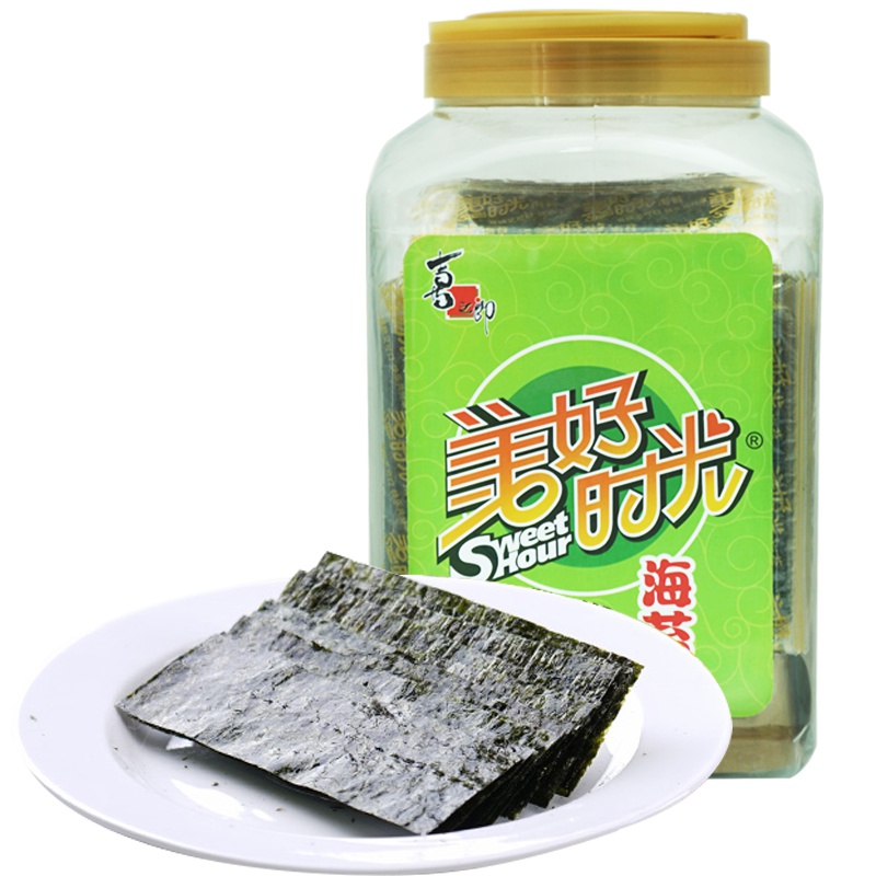 【喜之郎旗舰店】美好时光原味海苔 办公室休闲儿童零食即食紫菜 75克 单罐