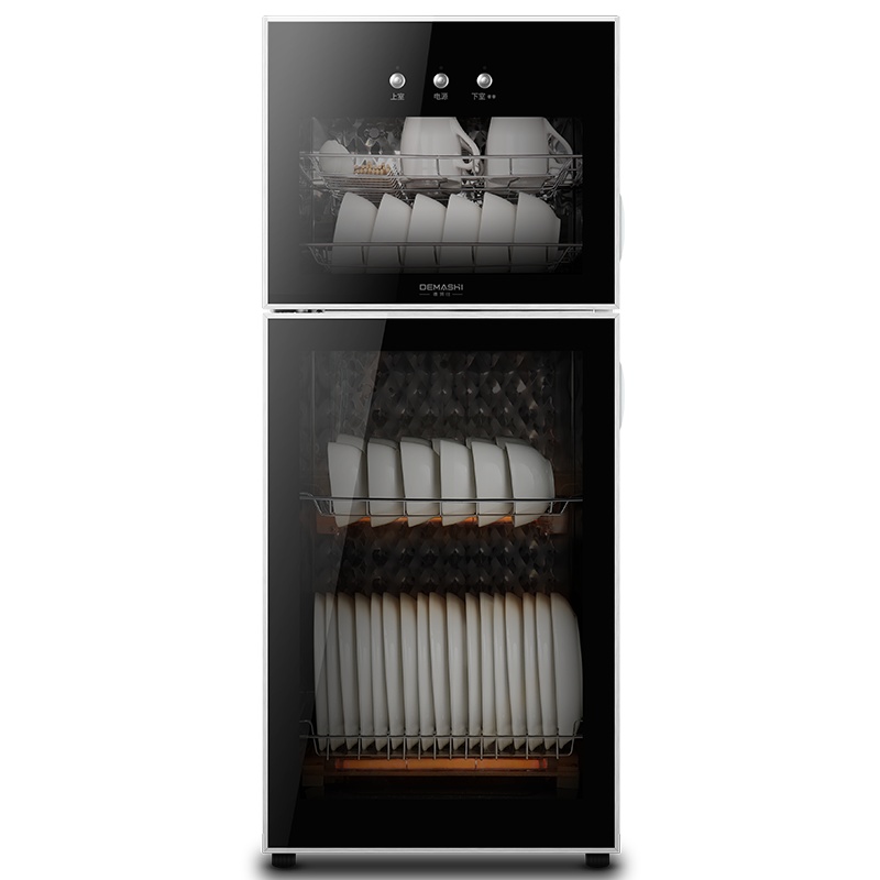 德玛仕(DEMASHI)消毒柜二星级家用立式高温消毒碗柜小型台式迷你碗筷奶瓶消毒柜厨房茶杯 ZTP108K-2 4层