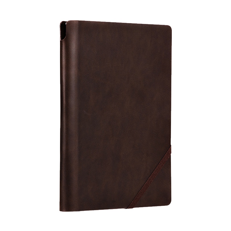 得力deli22259绑带笔记本加厚记事本商务皮面本子创意绑带文具简约工作日记本16K大本子学生办公笔记可定制