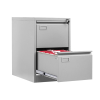 [一鹏]文件柜 二斗带锁卡箱立式档案挂捞柜 铁皮档案资料凭证柜子 抽屉收纳办公文件矮柜