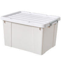 透明塑料收纳箱特大号衣服被子玩具储物箱零 象牙白【高品质】 30#L大号380【适合：零食、水果】：长39宽28高22厘