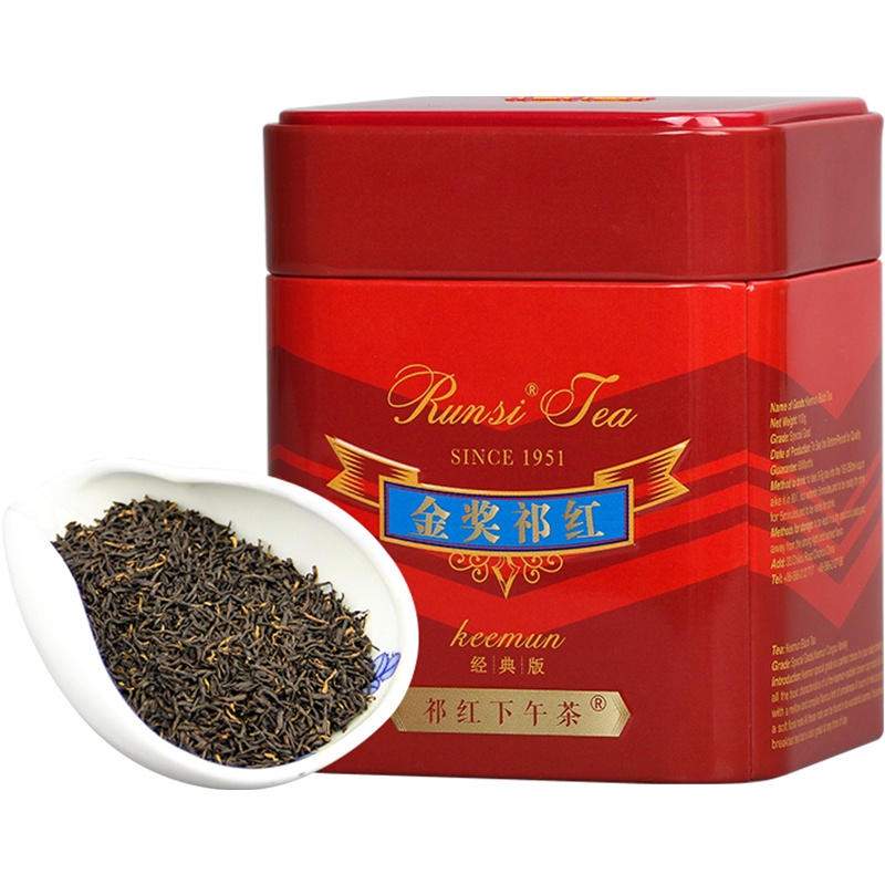 润思茶叶 红茶 祁门红茶 金奖祁红 100g听装