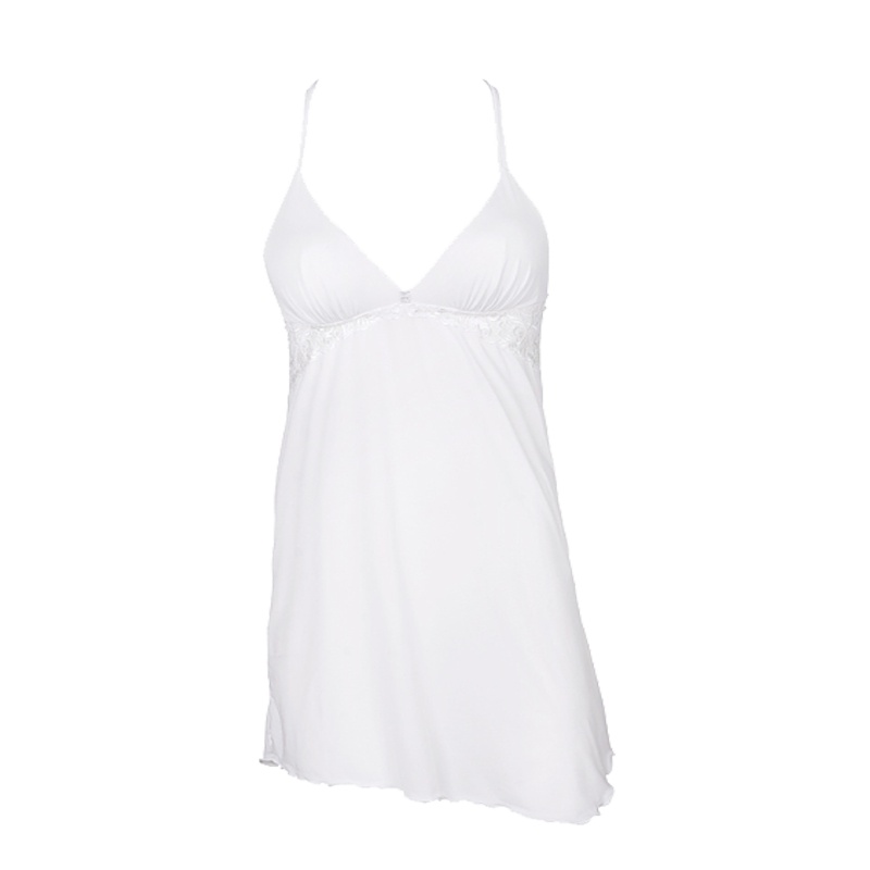 古今性感深V睡裙时尚绕颈带裙中长款睡衣夏季家居服女 4C608