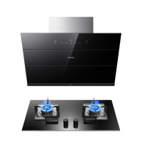 德意(DE&E)20立方侧吸式大吸力烟灶套餐 触控式抽油烟机燃气灶具烟灶套装855A+760A(液化气/天然气)