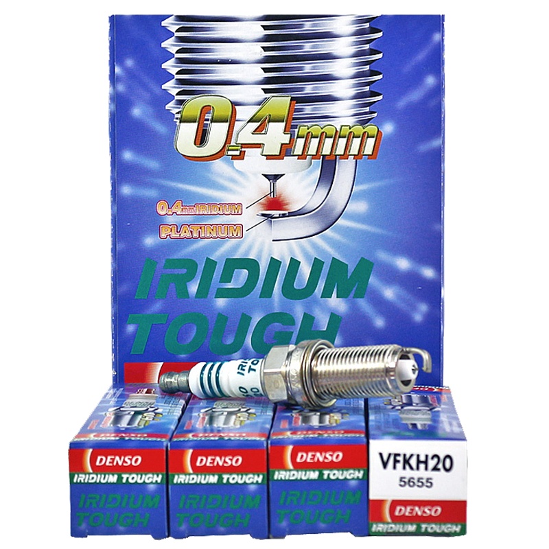 电装(DENSO)双铱金火花塞VFKH20适配雪铁龙C4L/凯美瑞/普拉多/锐志/皇冠/欧蓝德/森林人/翼豹(4支装)