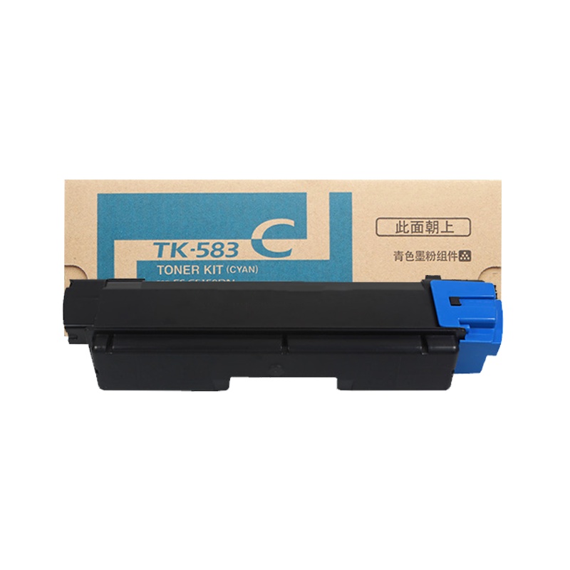 艾洁 TK583C粉盒商务版蓝色 适用京瓷 FSC5150DN P6021cdn TK583复印机碳粉