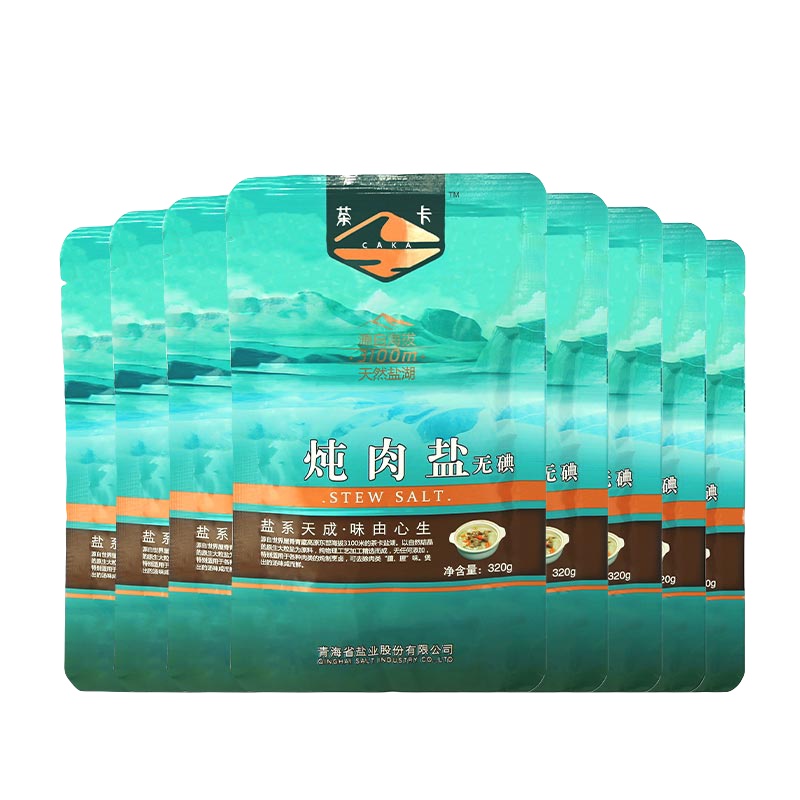 茶卡炖肉盐18包*320g无碘盐巴原生盐大颗粒粗盐无添加无抗结剂食用盐