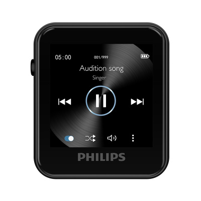 飞利浦(PHILIPS)SA2301小型MP3播放器便携式学生英语听力迷你 触摸屏