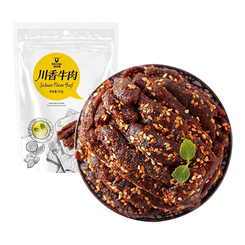 科尔沁 休闲肉脯零食 川香牛肉 105g 内蒙古特产