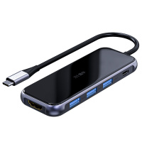 晶华 Type-C扩展坞通用苹果电脑华为P30USB-C转HDMI高清4K转换器PD充电USB3.0HUB分线器Z346