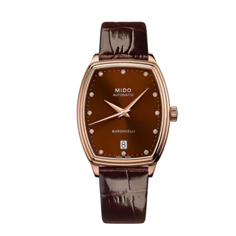 美度(MIDO)瑞士手表 贝伦赛丽系列自动机械酒桶型镶钻女士手表M041.307.36.296.00