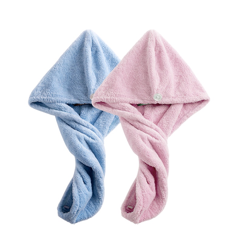 苏宁极物柔软速吸干发帽两条装 干发毛巾 便携式擦头发包头速干毛巾(两条装)