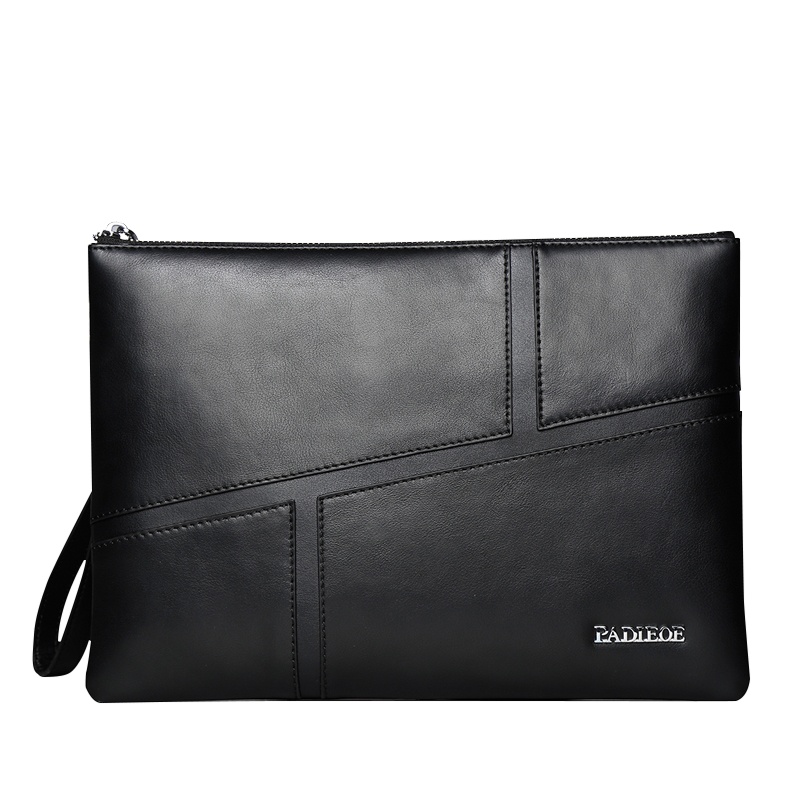 【顺丰配送】padieoe帕迪欧手包男真皮大容量商务男包拉链手拿包男士钱包长款休闲皮包