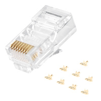 包尔星克 超五类 三叉芯片 非屏蔽 RJ45水晶头 100个/袋(PowerSync)PRS88-100