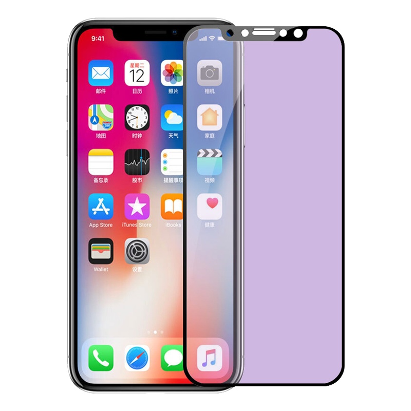 送手机壳]溪特 苹果iphone11pro手机膜抗蓝光全覆盖钢化玻璃膜(5.8英寸)原装钢化膜防爆抗刮花高清保护贴膜黑色