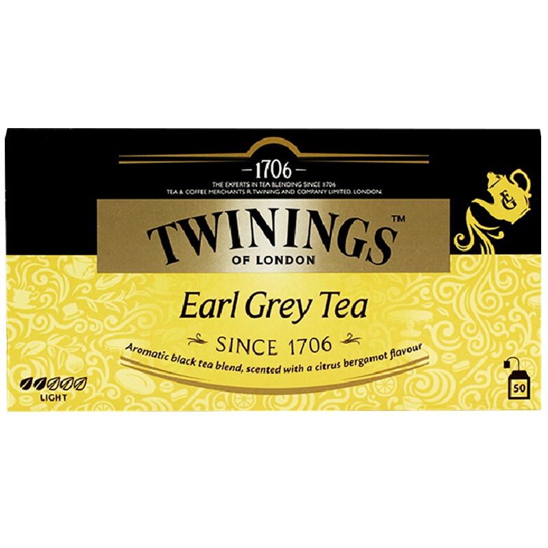英国川宁(TWININGS) 豪门伯爵经典红茶50包*2g 波兰进口茶叶袋泡茶包