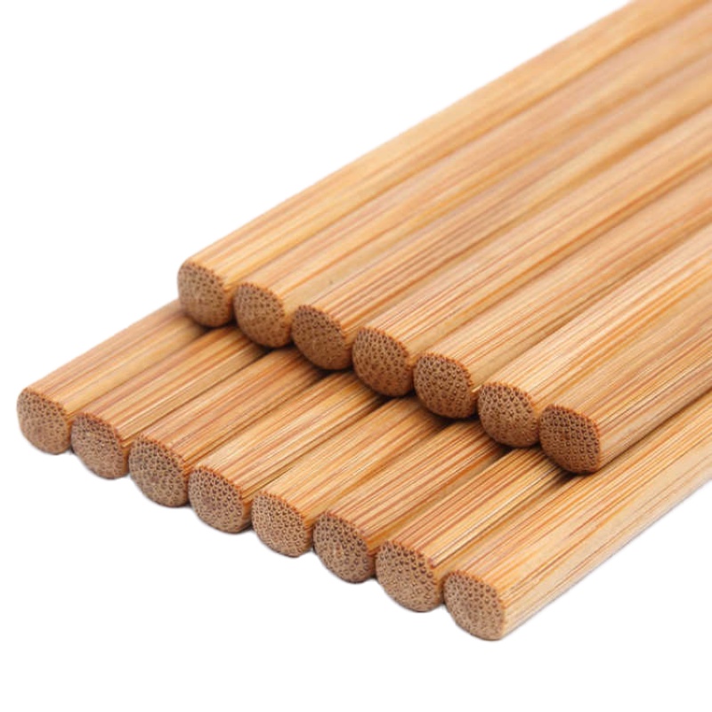 [5-40双竹筷]无漆无蜡中式家庭装竹筷家用筷子防滑套装餐具高档 光板无图[5双装]