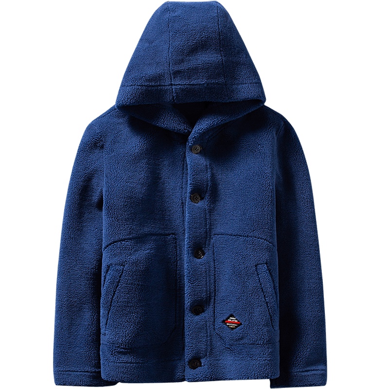 雅鹿男装冬季新款男士百搭连帽外套颗粒绒皮毛一体皮草上衣Y747AW11932