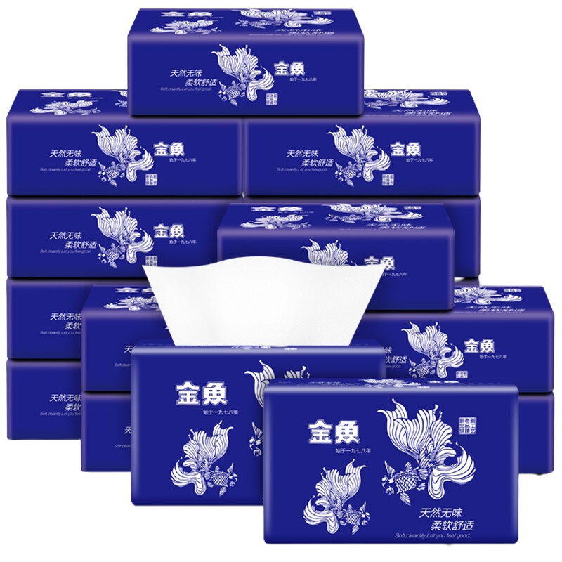 金鱼牌(GOLDFISH)擦手纸 商务用纸 单层擦手纸 200张*20包/箱 SXZS