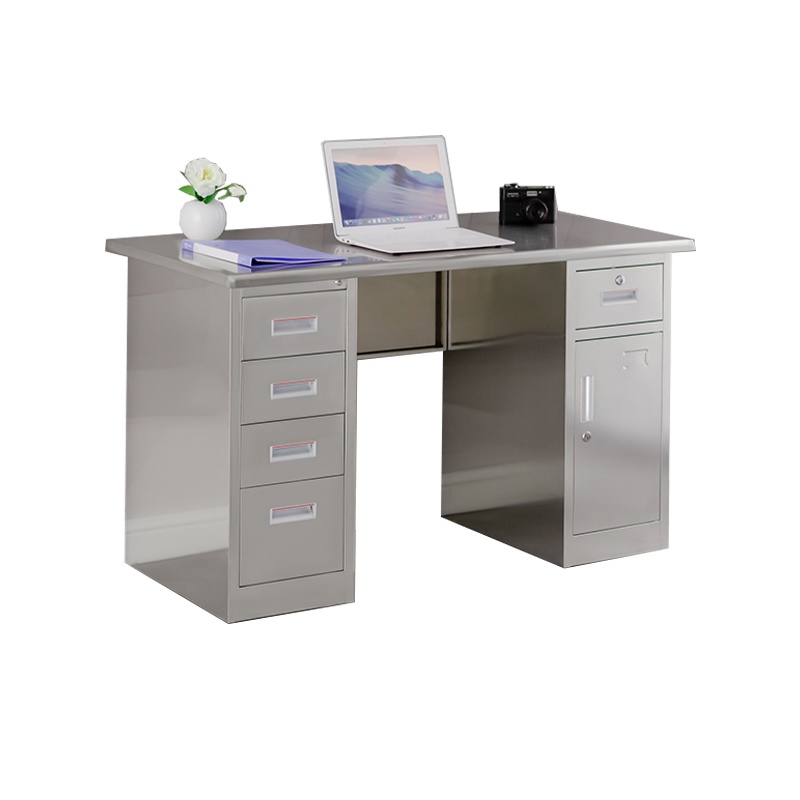 臻远不锈钢工作台操作台五斗一门桌304材质1.2米