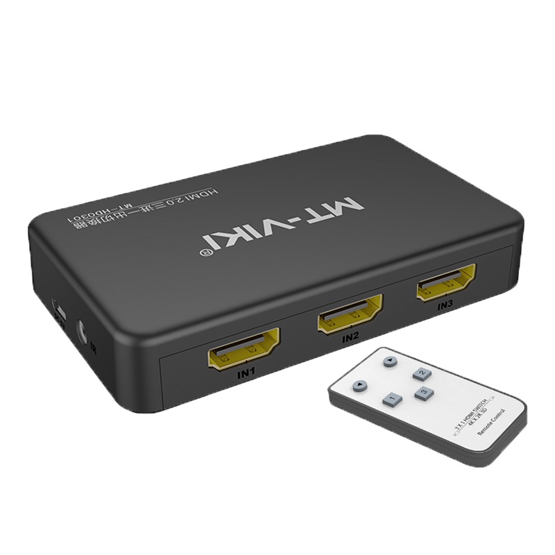 迈拓维矩HD0301 高清HDMI2.0切换器3进1出 多电脑共享显示器支持4K@60HZ