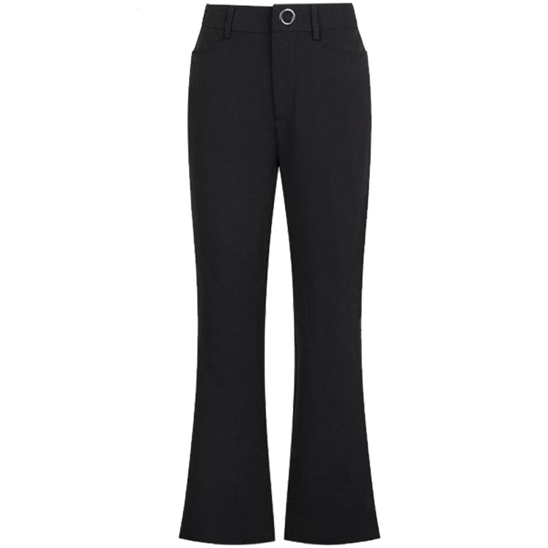 【热卖】【日特惠 179元2件】bs黑色微喇叭裤女士秋装拉夏贝尔拉贝缇新款韩版高腰开叉长裤60006340