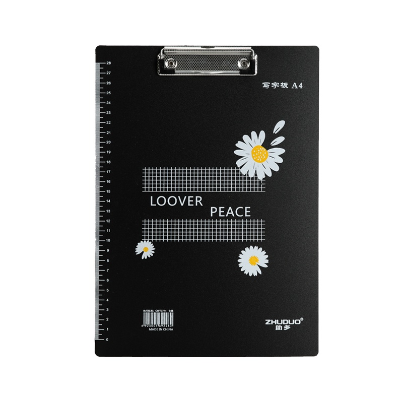 [4个装]GD同款网红小雏菊写字板夹便携式垫书写夹板 A4记事板文件夹票据夹板会议记录书写垫板金属塑料多规格可选