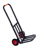企购优品折叠便携拉货车 手拉车行李车搬运手推车 拖车小拉车载重王 实心胶轮