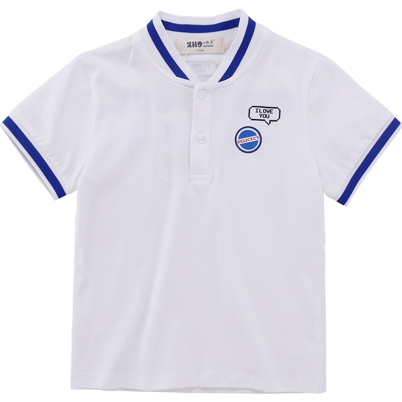 商场同款小红豆童装男童短袖polo衫T恤夏装薄款中大童半袖上衣潮