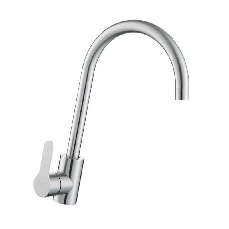 实盛龙达单孔冷热混水面盆菜盆大弯杆水龙头水嘴4分35355 1个