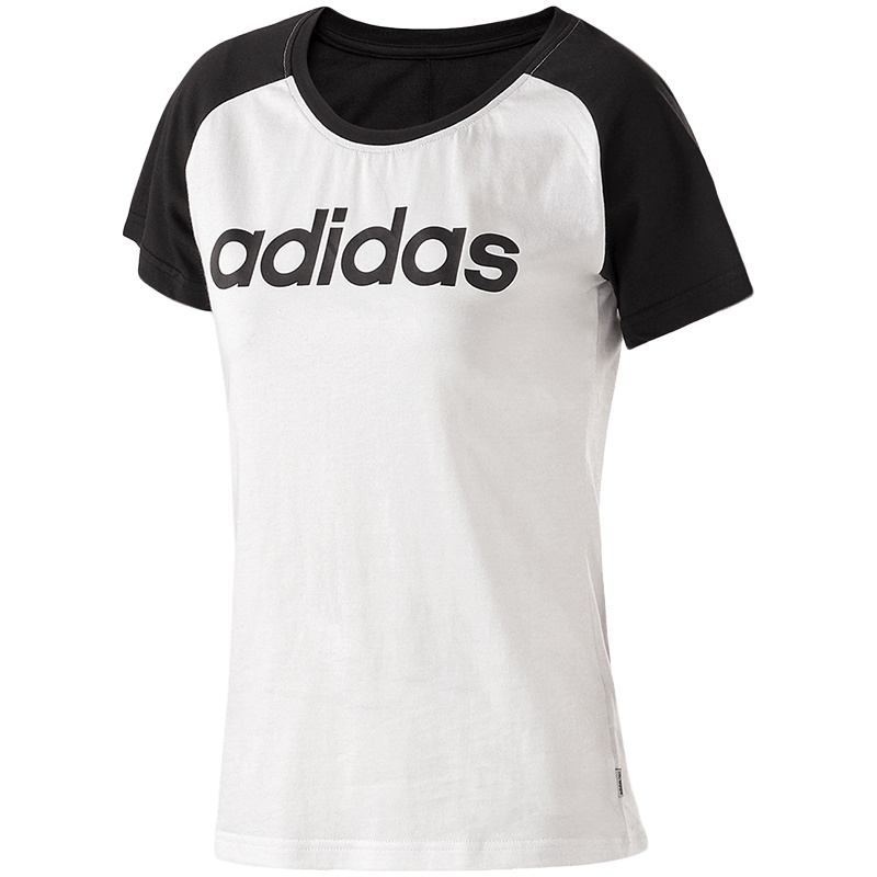 【自营】adidas阿迪达斯NEO女子短袖T恤插肩休闲运动服 CV7027 L CV7027白色